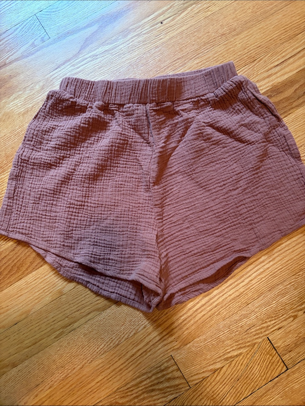Pink Lily Mauve Gauze Athletic Shorts
